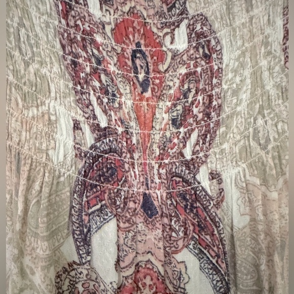 NWOT Vintage American Blues size small Yamelyn Smocked Off the shoulder top BOHO - Picture 3 of 7